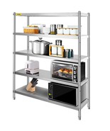 VEVOR Stainless Steel Shelving 60x18.5 Inch 5 Tier Adjustable Shelf Stor... - $6,453.97 MXN