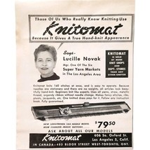 1957 Knitomat Automatic Knitter Advertisement Crafts Sewing Supply F7B - $19.99