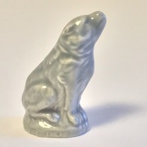 Wade Whimsy Figurine Vintage England Miniature Animal Gray Howling Wolf Moon Uk - £10.15 GBP