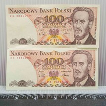 Narodowy Banco Polski 100 Sto Seotych Billetes Vintage 1988 (Lote De 2) - £28.89 GBP