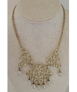 Vintage Sarah Coventry 17&quot; Goldtone Chain Statement Necklace Costume Jew... - £7.01 GBP