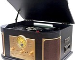 All-In-One Record Player 3 Speed Bluetooth Vintage Turntable Cd Cassette... - $240.99