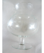 Princess House Heritage Pedestal Round Crimped edge Pedestal Bowl Vase C... - $27.06 CAD