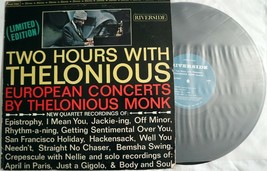 Thelonius Monk Two Hours European Concert Riverside 9460 Lp Vinyl VG+/VG - £26.66 GBP