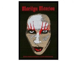 Marilyn Manson Face 2016 - Woven Sew On Patch Official Merchandise - £3.98 GBP