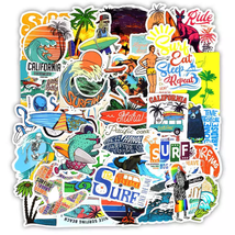 New 20pcs Surfing Stickers Decals Surf Water Vintage Coast - $28.73 CAD
