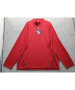 Ahead Extreme Activewear Shirt Mens 2XL Red Polyester Athletic Fit Mock ... - $32.59