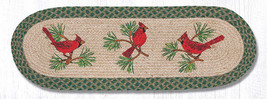 Earth Rugs OP-365 Cardinals Oval Table Runner 13&quot; x 36&quot; - $44.54