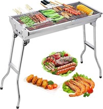 Charcoal Grill, Barbecue Grill, Stainless Steel Bbq Smoker, And Backpack... - £53.85 GBP