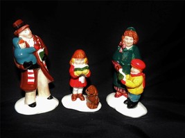 Department 56 SNOW VILLAGE Set Of 3 Caroling Family - £7.50 GBP