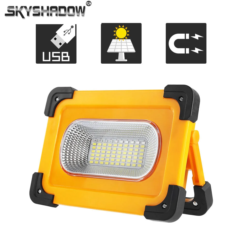 100W Led Floodlight Outdoor Solar Rechargeable Led Spotlight 3 Mode Powerful Pro - £258.67 GBP