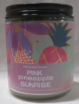 Bath &amp; Body Works Single Wick Mason Jar Scented Candle Pink Pineapple Sunrise - £18.64 GBP