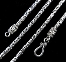 2.5MM Handmade Solid 925 Sterling Silver Balinese BECKEL Chain Necklace Bali - $38.17+
