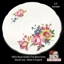 Vintage Royal Grafton Fine Bone China Plate (saucer only) Floral - England - £11.75 GBP