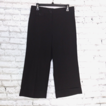 Counterparts Pants Womens 8 Black Cuffed High Rise Crop Carpi Dress Pants - £14.12 GBP