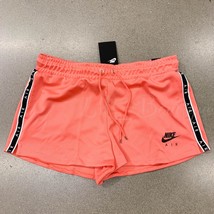 NWT Nike Air DD2059-814 Women NSW Sportswear Gym Shorts Polyester Coral ... - £21.22 GBP