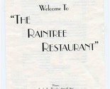The Raintree Restaurant Menu 1994 El Dorado Arkansas - £14.20 GBP