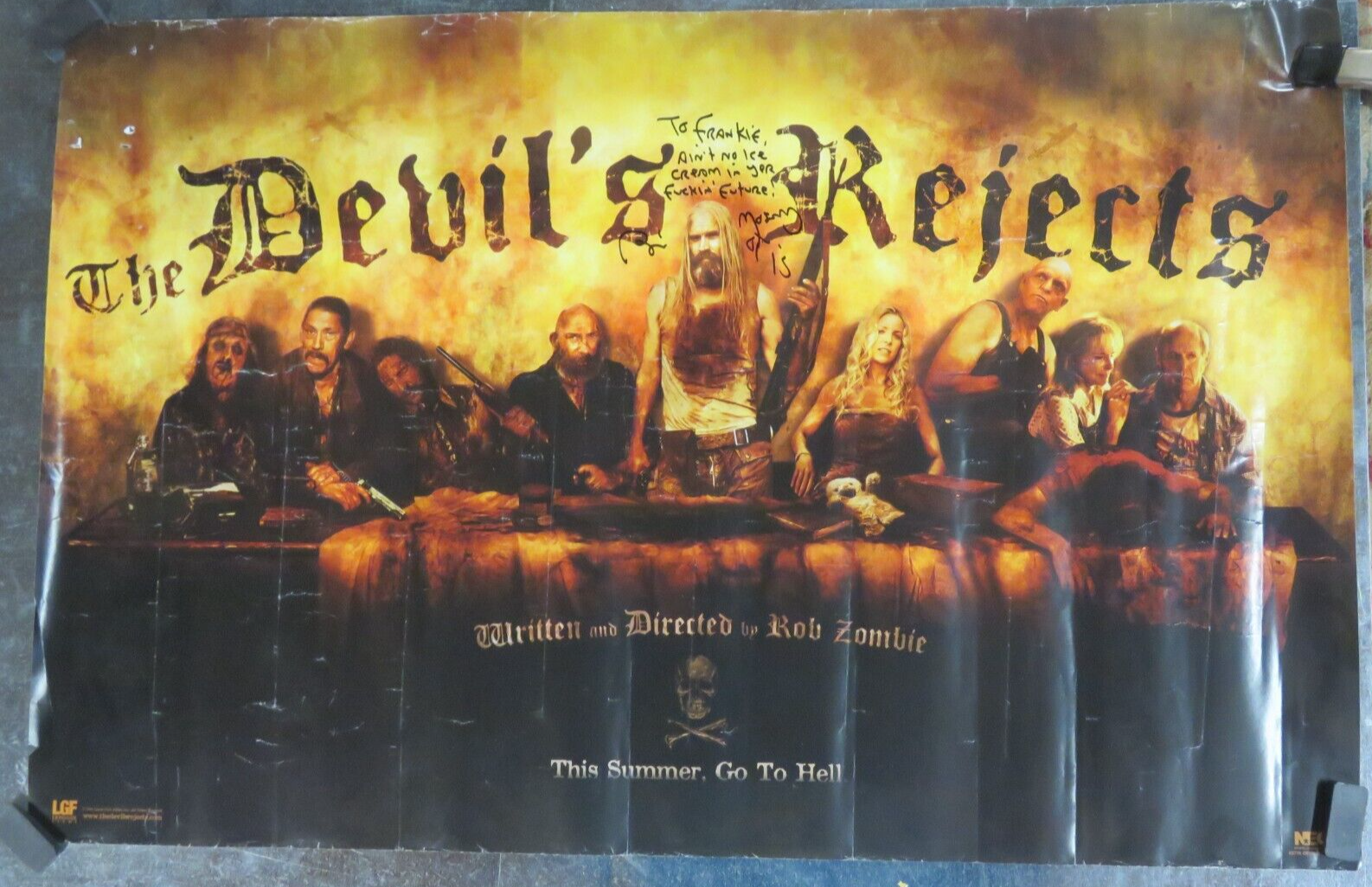 Rob Zombie The Devil&#39;s Rejects Last Supper 27x40 Poster Bill Moseley Signed - $27.67