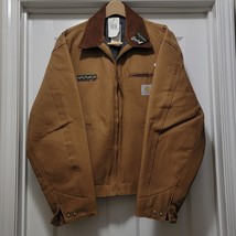 New 90s Carhartt J01 BRN Union Made Detroit Blanket Jacket Made USA Men&#39;s 48 VTG - £295.09 GBP