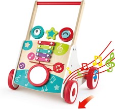 Hape Wooden Push and Pull Music Learning Walker| Multiple Activities Center for  - £57.74 GBP