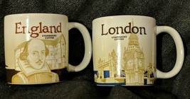 Starbucks LONDON &amp; ENGLAND Collector Series Mini Demitasse Espresso 3 oz Mugs - £17.77 GBP