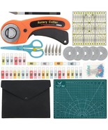 Rotary Cutter Set, 96 Pcs Quilting Kit 45Mm Fabric Cutters Kit With 5 Ex... - £34.44 GBP
