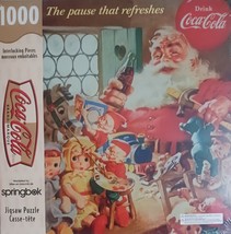 Coca-Cola “The Pause That Refreshes” 1999  Puzzle Springbok Santa New Se... - $42.00