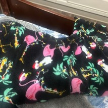 Secret Treasures Flamingo Santa Hat Womens Large 12 To  14 Pajama Bottom Pants - $9.90