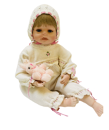 Kathy Smith Fitzpatrick Baby Girl Porcelain Doll 25-in Knit Romper Pink ... - £33.11 GBP