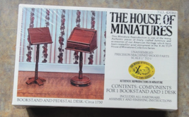 Vintage THE HOUSE OF MINIATURES No. 40080 BOOKSTAND &amp; PEDESTAL DESK / CI... - $14.99