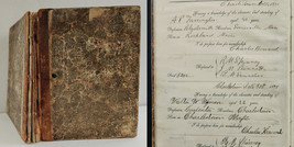 1870 antique IOOF or MASONIC charlestown ma character MEMBERSHIP REPORT ... - $292.05