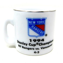 NY Rangers Miniature Mug NHL Hockey 1&quot; 1994 Stanley Cup Ceramic Gold Rim - £7.88 GBP