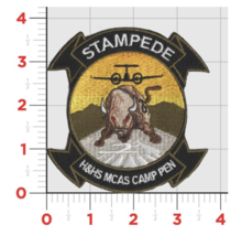 MARINE CORPS STAMPEDE H&amp;HS MCAS CAMP PEN EMBROIDERED PATCH - $34.99
