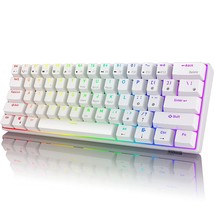 Rk61 2.4Ghz Wireless/Bluetooth/Wired 60% Mechanical Keyboard, 61 Keys Rgb Hot Sw - £77.52 GBP