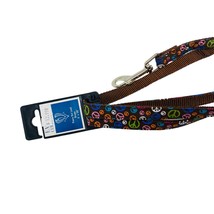 East Side Collection Dog Leash Peace Out Lead Brown 4&#39; x 5/8&quot; - £10.07 GBP