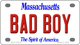 Bad Boy Massachusetts Novelty Mini Metal License Plate Tag - $284.59 MXN