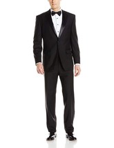 Calvin Klein Men&#39;s, Modern Fit 100% Wool Tuxedo Black, 52 Regular $650 - £199.05 GBP