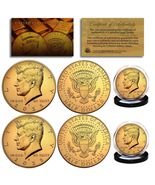 24K GOLD PLATED 2025 JFK Kennedy Half Dollar 2-Coin Set BOTH P &amp; D MINT - $15.95