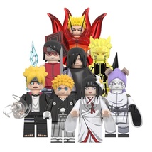 Boruto Series Naruto Baryon Mode Momoshiki Sasuke Sarada 8pcs Minifigures Toy - £15.32 GBP