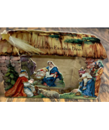 Die cut pop up vintage picture nativity scene Gloria in excelsis deo - $19.75