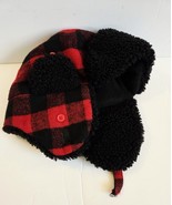Target Child&#39;s Youth Sherpa Lined Trapper Hat Red &amp; Black Plaid - $8.99