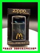 Rare Vintage 1972 McDonald&#39;s Advertising Slim Zippo Lighter With Box ~ VERY HTF  - £155.69 GBP
