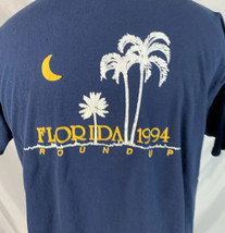 Vintage Florida T Shirt Single Stitch Tee 1994 Navy Blue USA Mens Large 90s - £15.75 GBP