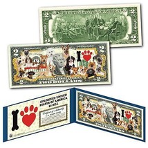 I LOVE DOGS Genuine Legal Tender Official U.S. $2 Bill - DOGS PUPPIES - $14.92