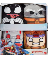 New - Disney 100 Marvel Cuutopia 5&quot; Plush 4 Pc Set Rocket Spiderman Veno... - $197.97 MXN