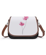 Mondxflaur Pink Floral Messenger Bag for Women PU Leather Crossbody Bag ... - $37.03 CAD