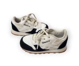 Reebok Classics Little Kids White Black Size 6 Leather &amp; Suede 059503 416 - $8.86