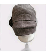 Women’s Gray Plaid Brim Hat w/ Flower Accent – Dressy Boutique Cloche, S... - $252.62 MXN