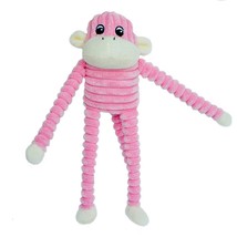 ZippyPaws Spencer the Crinkle Monkey Dog Toy Pink 1ea/SM - £7.08 GBP