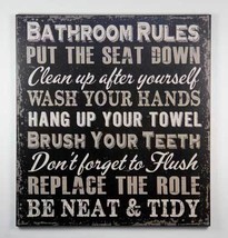 1423 Bathroom Rules Black Sign  - £11.85 GBP